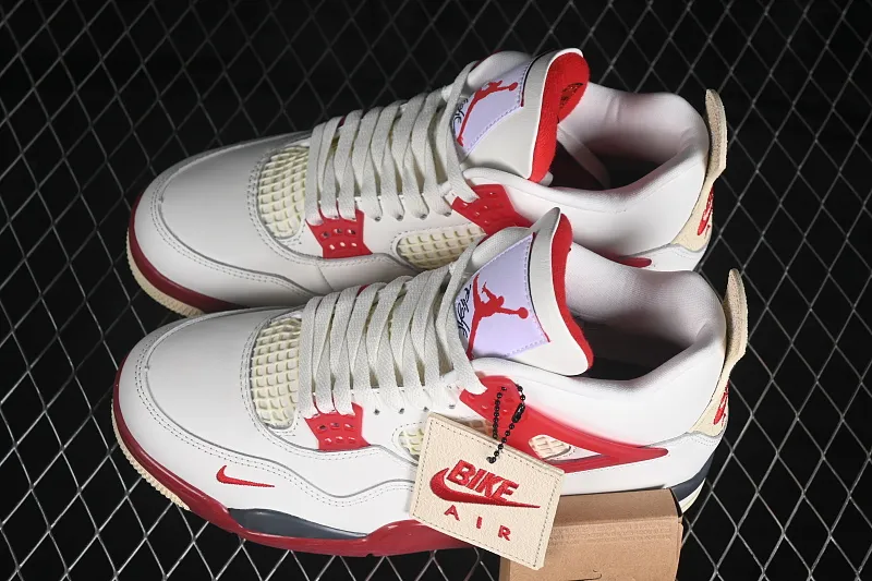 All Categories Air Jordan Jordan Series Basketball Shoes Air Jordan 4 Nigel Sylvester x Air Jordan 4 Retro "Brick After Brick" AJ4 Joe 4 White Red Urine Stains 2.0 IQ8055-100